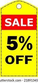 percentage off Sale. Discount offer price sign. Special offer symbol. Discount tag badge Vector Illustration. Perfect design for shop and sale banners yelow black and re