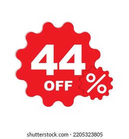 Percentage off Sale. Discount offer price sign. Special offer symbol. Discount tag badge Vector Illustration. Perfect design for shop and sale banners