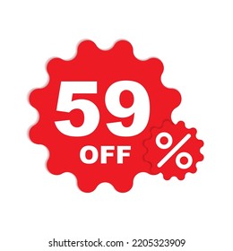 Percentage off Sale. Discount offer price sign. Special offer symbol. Discount tag badge Vector Illustration. Perfect design for shop and sale banners