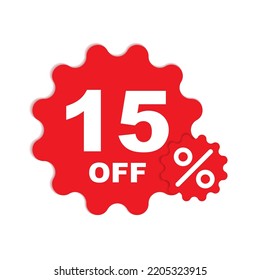 Percentage off Sale. Discount offer price sign. Special offer symbol. Discount tag badge Vector Illustration. Perfect design for shop and sale banners