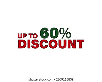 Up to percentage off Sale. Discount offer price sign. Special offer symbol. Discount tag badge Vector Illustration. Perfect design for shop and sale banners.