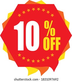 Percentage off sale tag, Banner design template vector illustration