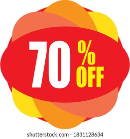 Percentage off sale tag, Banner design template vector illustration