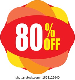 Percentage off sale tag, Banner design template vector illustration