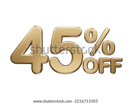 Percentage off text effect illustration 