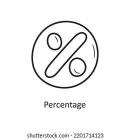 Percentage outline Icon Design illustration. Media Control Symbol on White background EPS 10 File