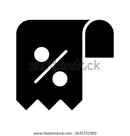 Percentage, Percent or Discount simple icons set designed in filled, outline, line and stroke style