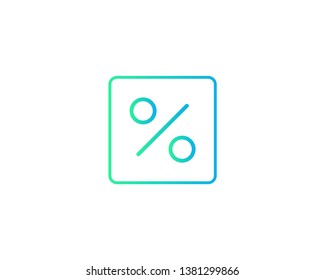 Percentage. Percent sign vector web icon isolated on white background, EPS 10, top view 
