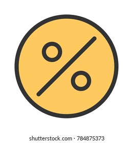 Percentage , portion, fraction icon
