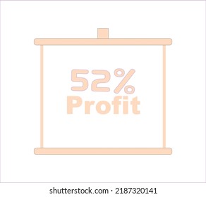 percentage profit sign label vector art illustration with impressive font on white background