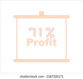 percentage profit sign label vector art illustration with impressive font on white background