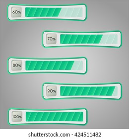 Percentage progress monitoring. Diagram.