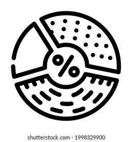 percentage of protein, fats and carbohydrates line icon vector. percentage of protein, fats and carbohydrates sign. isolated contour symbol black illustration