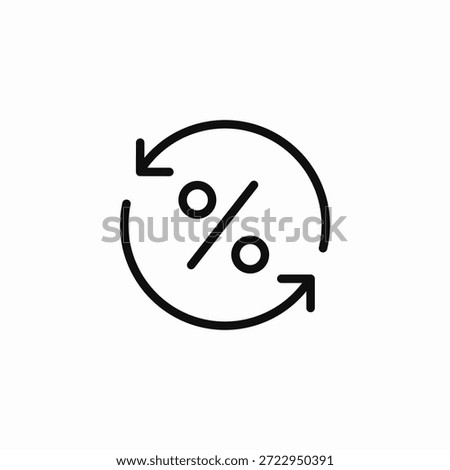 percentage refresh circle icon sign vector