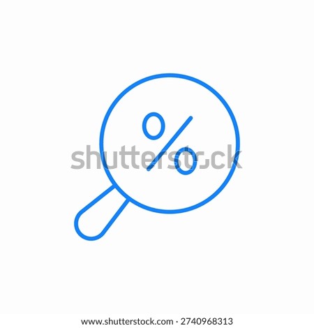 percentage search icon sign vector