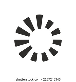 Percentage segment data icon on white background