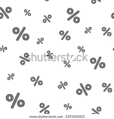 Percentage sign seamless pattern design. Percent black and white background, discount and marketing vector.