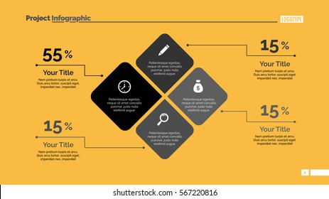 Percentage Squares Diagram Slide Template
