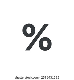 Percentage Symbol Icon – Discount, Sale, and Promotion Vector