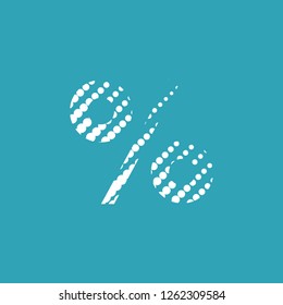 percentage symbol icon with transformation effect on light blue background vector editable