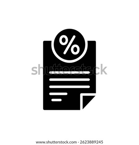 Percentage Symbol on Loan Document Icon