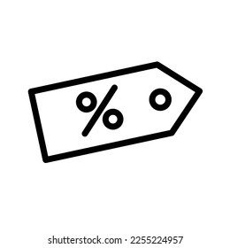Percentage tag icon. Discount tag. Vector.