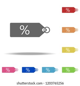 percentage tag icon. Elements of web in multi color style icons. Simple icon for websites, web design, mobile app, info graphics