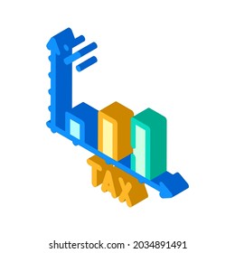 percentage tax isometric icon vector. percentage tax sign. isolated symbol illustration