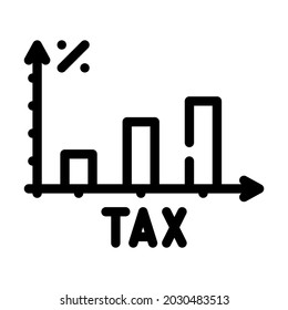 percentage tax line icon vector. percentage tax sign. isolated contour symbol black illustration