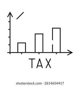 percentage tax line icon vector. percentage tax sign. isolated contour symbol black illustration