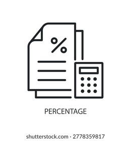 Percentage thin line vector icons