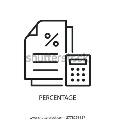 Percentage thin line vector icons
