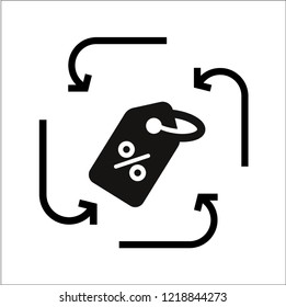 PERCENTAGE  VECTOR ICON