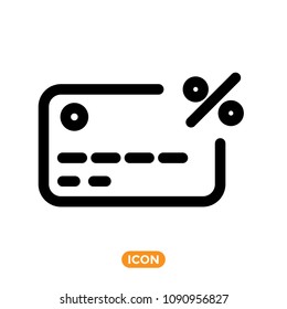 Percentage Vector Icon. E-Commerce Symbol in flat style. Retail