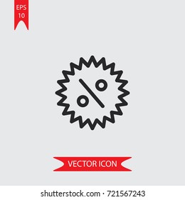 Percentage vector icon, illustration symbol