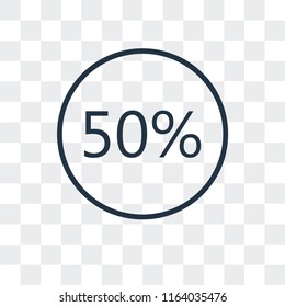 Percentage vector icon isolated on transparent background, Percentage logo concept