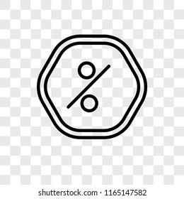 Percentage vector icon isolated on transparent background, Percentage logo concept