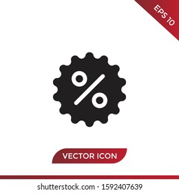 Percentage vector icon in modern design style for web site and mobile app