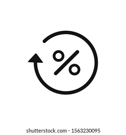 Percentage vector icon, simple sign for web site and mobile app.