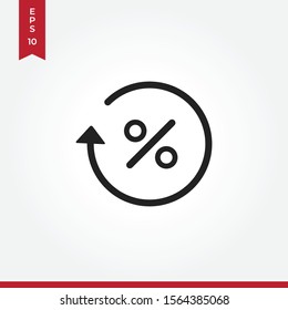 Percentage vector icon, simple sign for web site and mobile app.