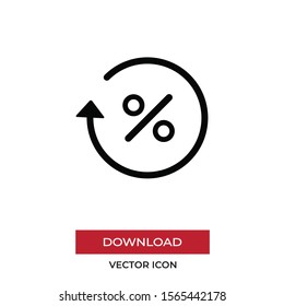 Percentage Vector Icon, Simple Sign For Web Site And Mobile App.