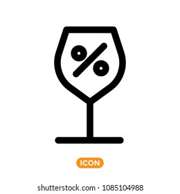 Percentage vector icon. Symbol of banking