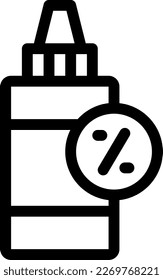 ilustración de vector porcentual en un fondo transparente. Símbolos de calidad superior. Iconos vectoriales de línea delgada para el diseño de conceptos y gráficos.