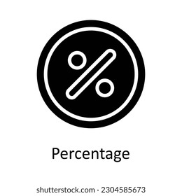 Percentage vector   Solid Icon Design illustration. Work in progress Symbol on White background EPS 10 File