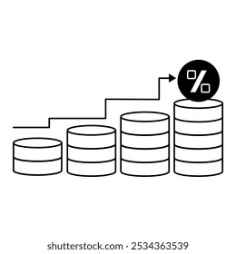 Crecimiento Basado En Porcentajes: Observe Cómo Crecen Sus Inversiones. Visualice el poder del crecimiento porcentual con esta ilustración clara y concisa.