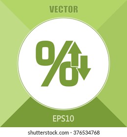 percentages up and down Flat design style