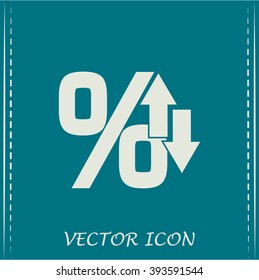 percentages up and down Flat design style