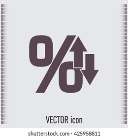 percentages up and down Flat design style