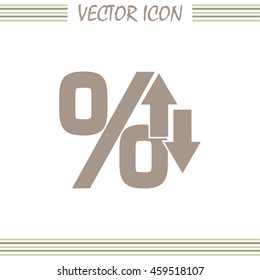 percentages up and down Flat design style