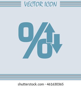 percentages up and down Flat design style